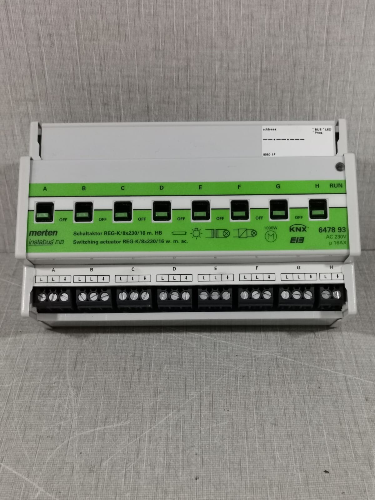 Merten KNX-647893 MERTEN INSTABUS EIB KNX 647893 SCHALTAKTOR REG K/ 8X230/16M SWITCHING ACTUATOR 3