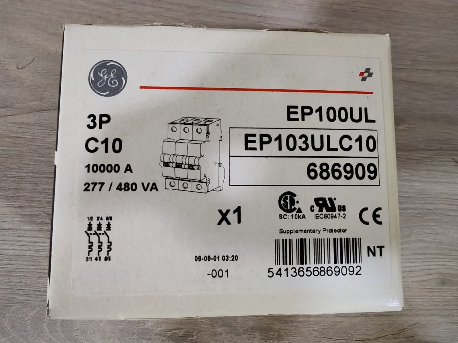 GE EP103ULC10 GE EP103ULC10 | EP100UL Circuit Breaker 686909 9