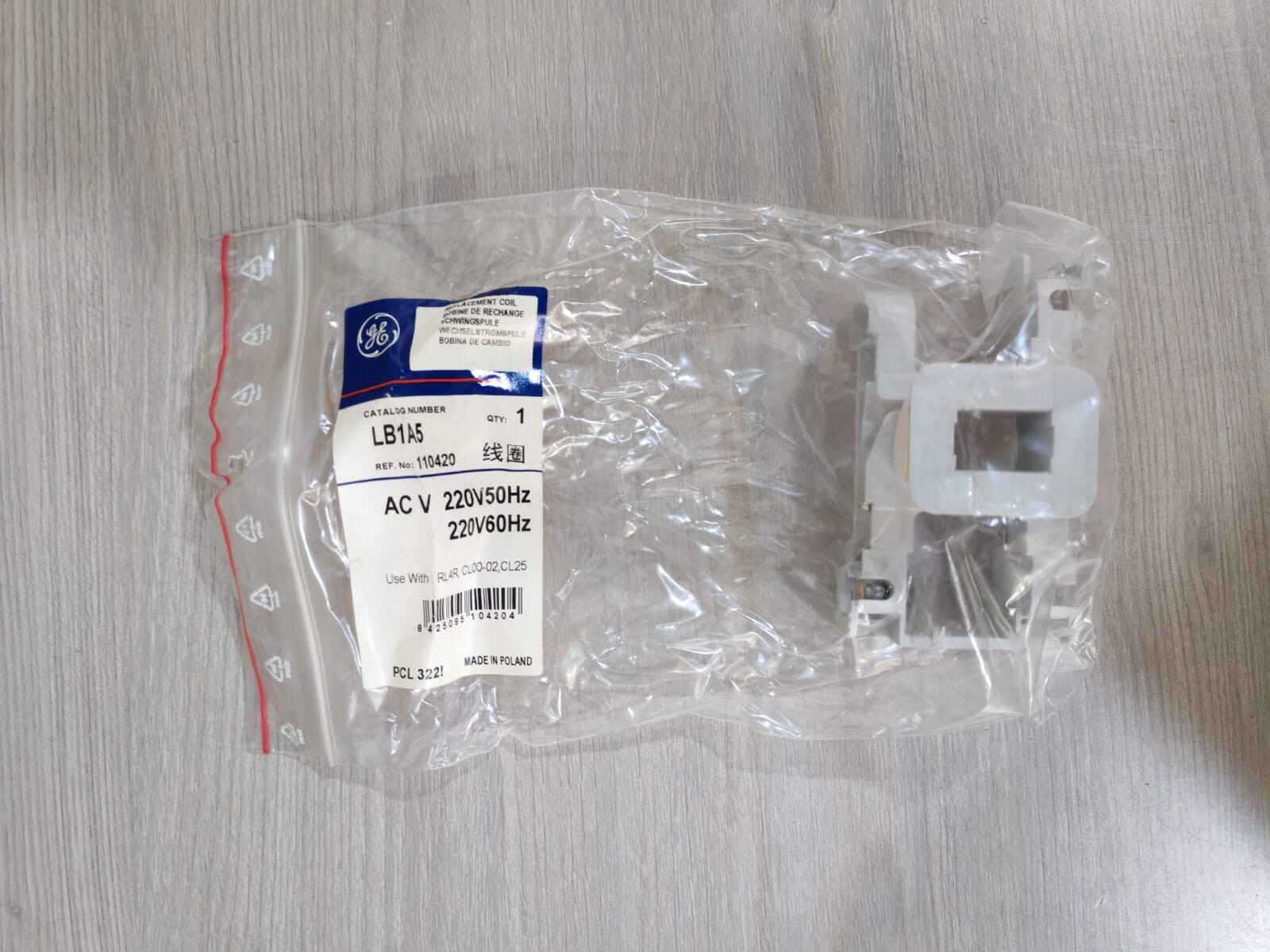 GE 50/60HZ GENERAL ELECTRIC LB1A5 REPLACEMENT COIL 220V 50/60Hz 3