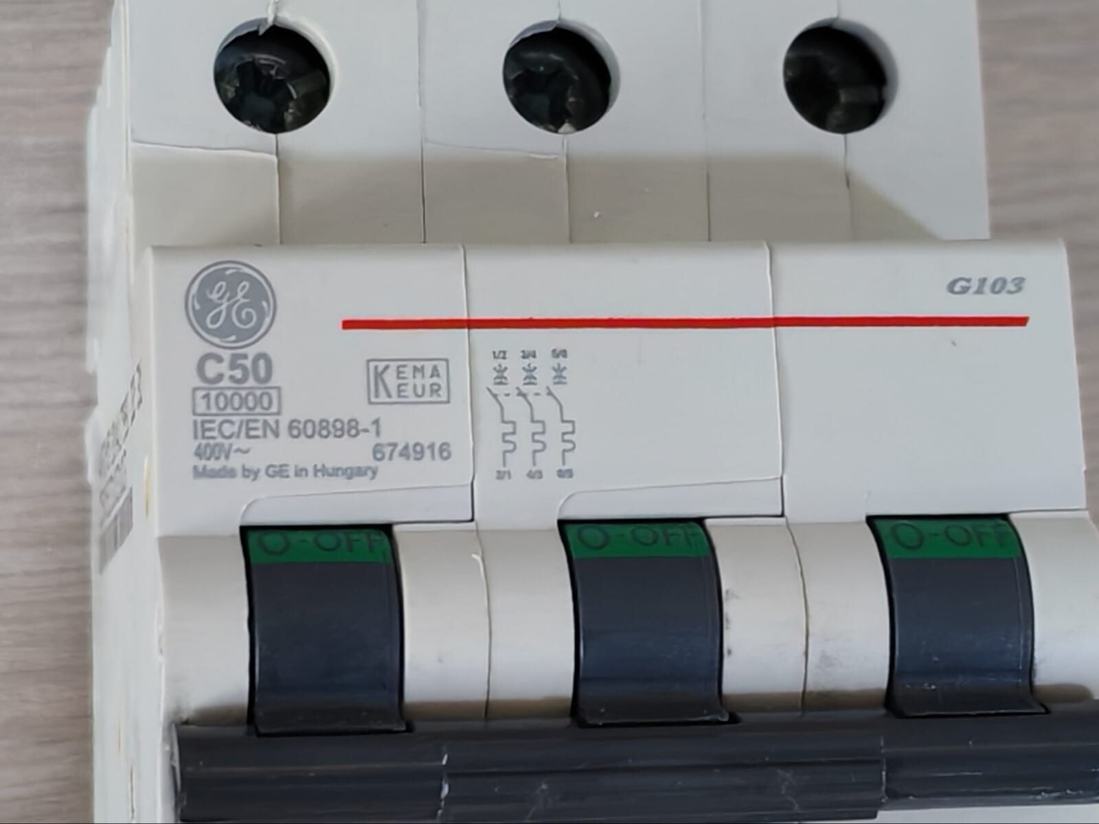 GE G103C50 GE G103C50 Automatic Magnetic Circuit Breaker 3P C50 | 674916 2