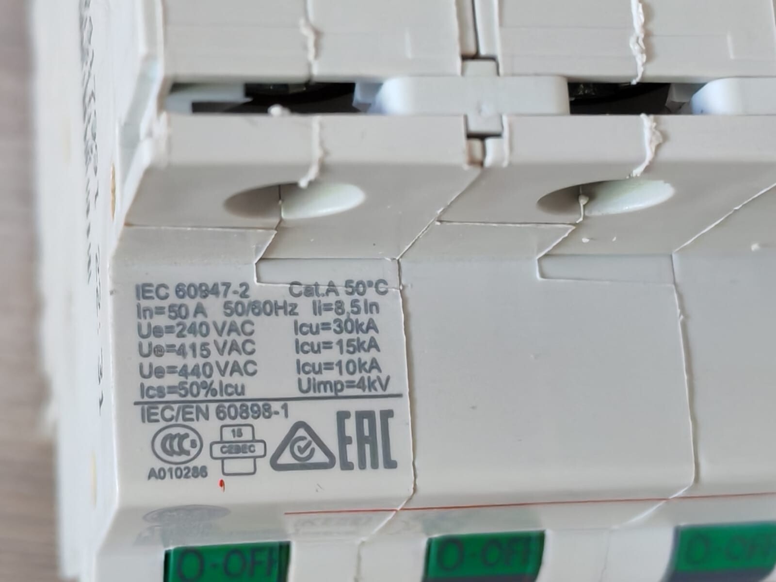 GE G103C50 GE G103C50 Automatic Magnetic Circuit Breaker 3P C50 | 674916 4
