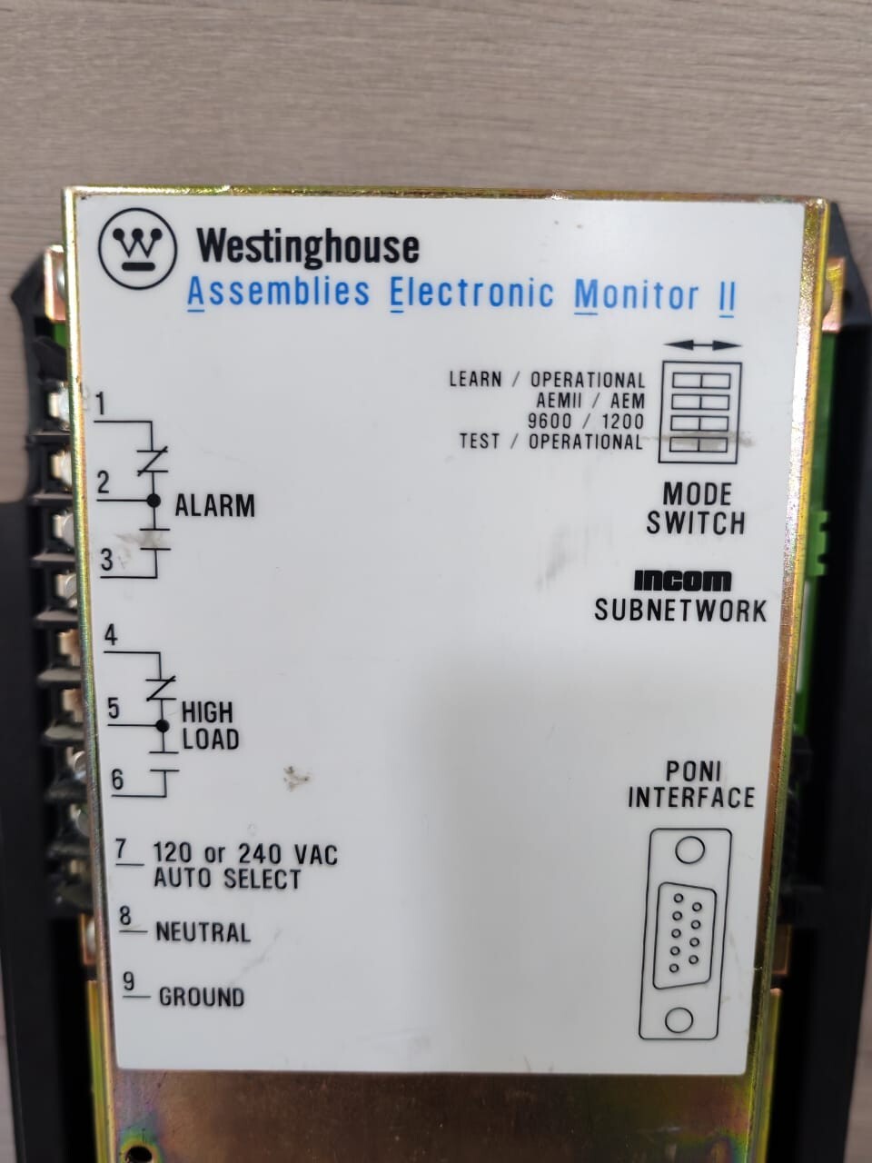 Westinghouse 2D78548G01 WESTINGHOUSE 2D78548G01 ASSEMBLIES ELECTRONIC MONITOR II 6