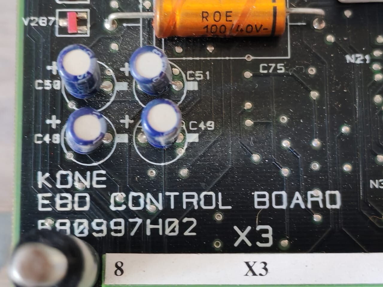 KONE 580997H02 & 581007H03 KONE ELEVATOR 580997H02 EBD CONTROL BOARD & 581007H03 EBD-IO BOARD 2