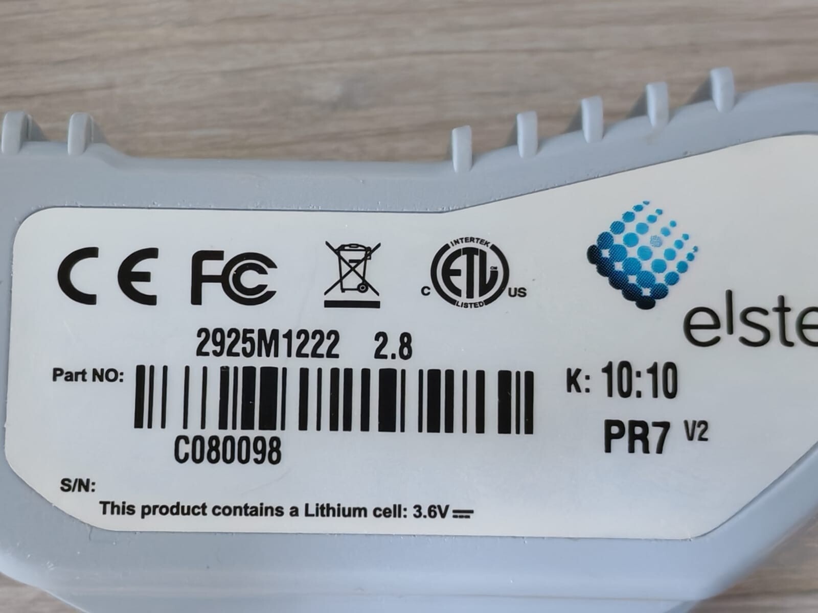NAS UM3080A ELSTER 2925M1222 2.8 PR7 V2 COMMERCIAL WATER METER PULSE OUTPUT W/ NAS UM3080A 7