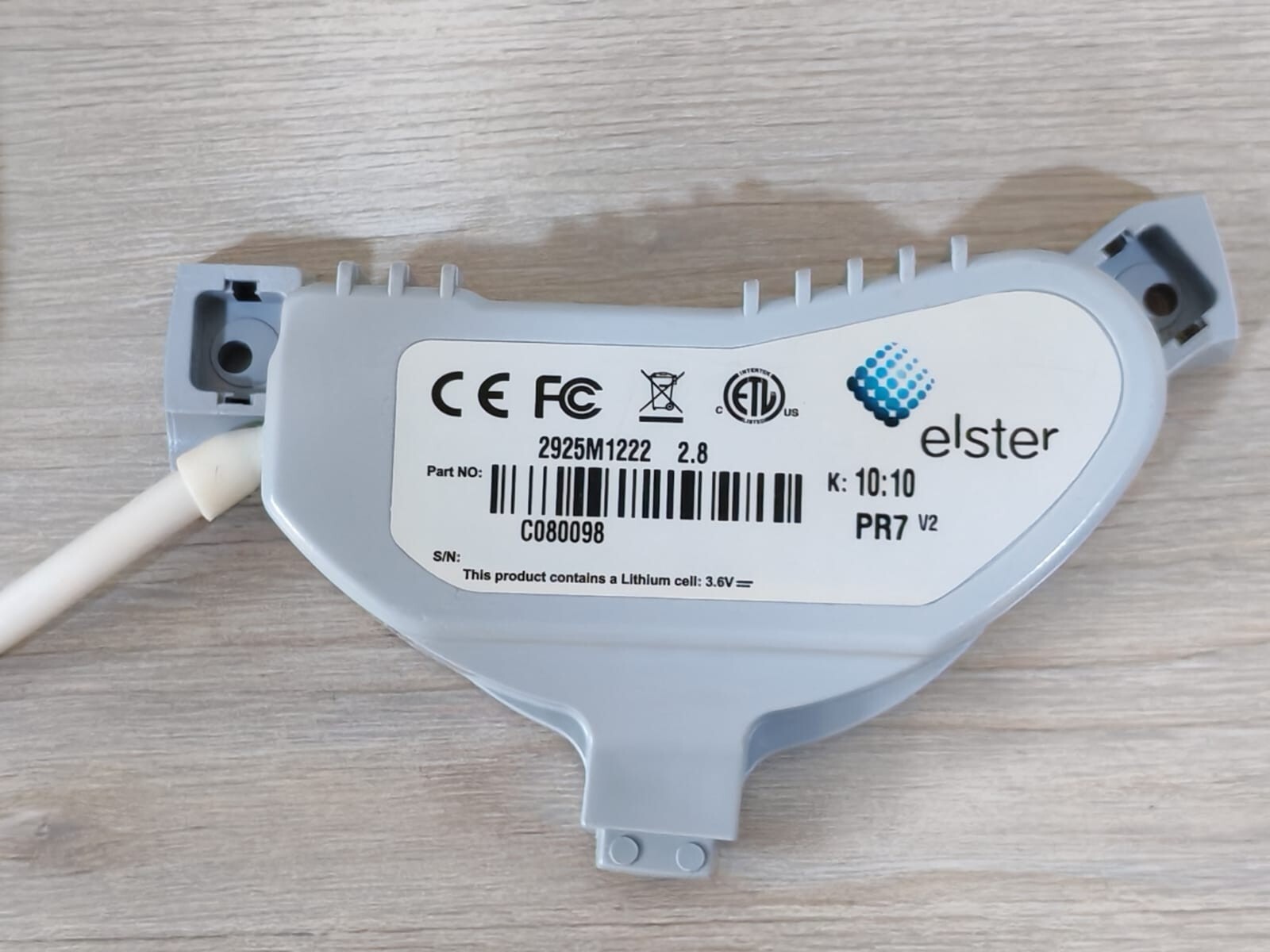 NAS UM3080A ELSTER 2925M1222 2.8 PR7 V2 COMMERCIAL WATER METER PULSE OUTPUT W/ NAS UM3080A 8