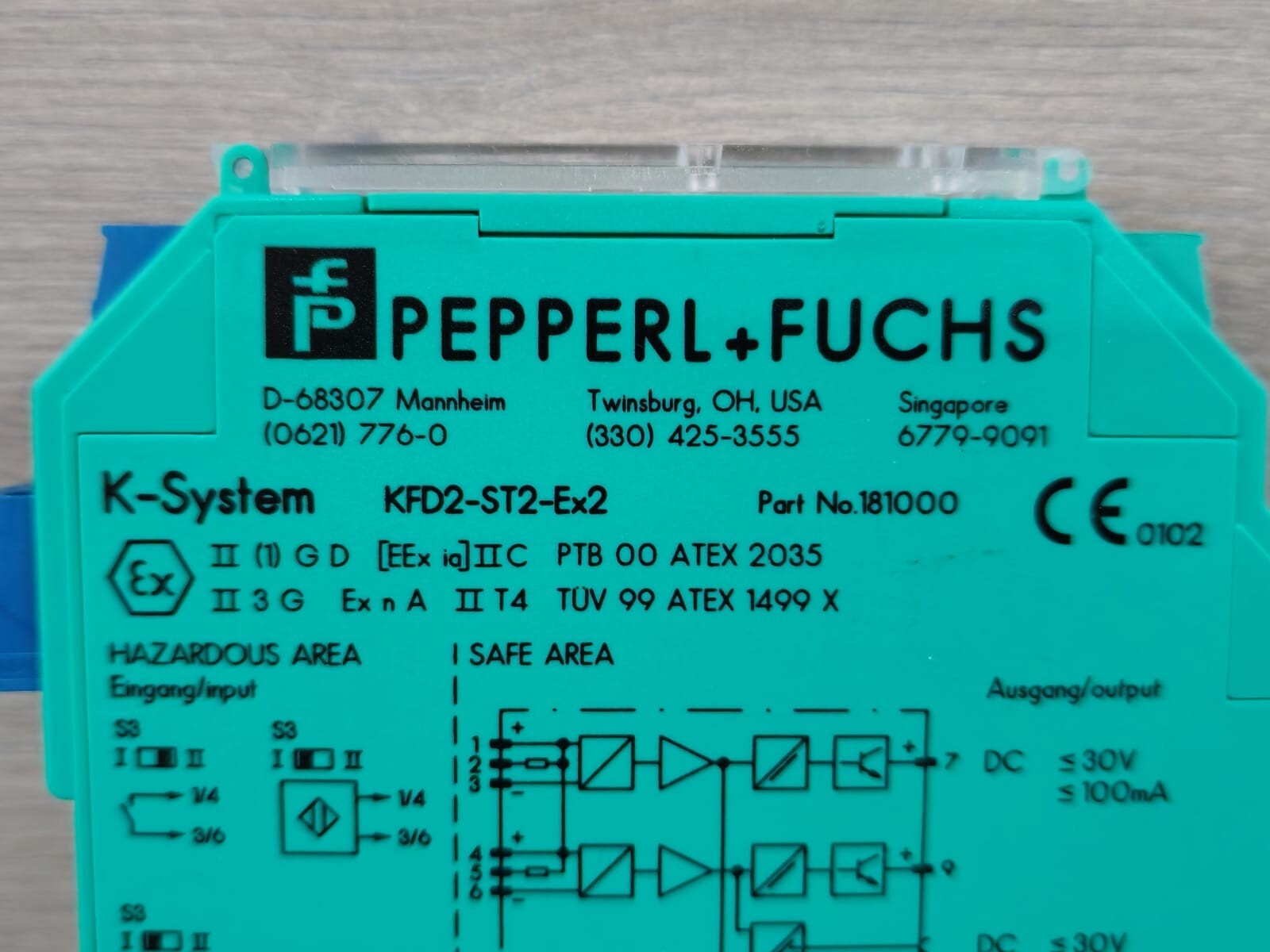 Pepperl 181000 PEPPERL+FUCHS KFD2-ST2-EX2 SWITCH AMPLIFIER 181000 2