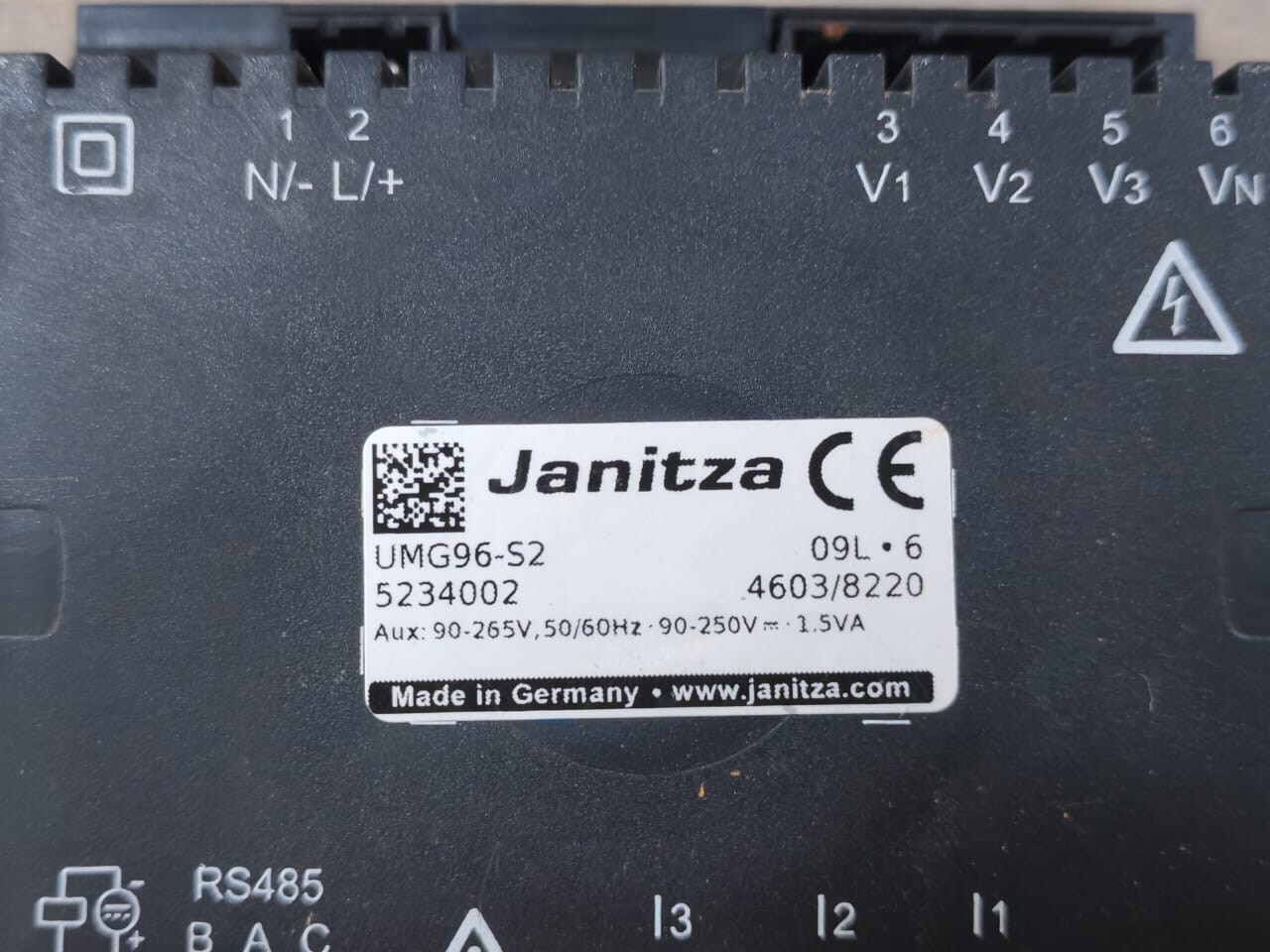 JANITZA UMG 96-S2 JANITZA UMG 96-S2 ENERGY ANALYSER 5234002 5