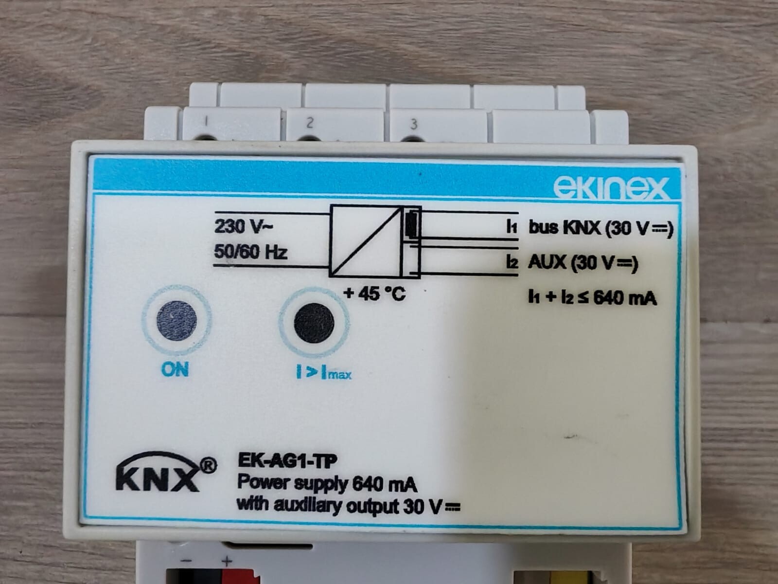 EKINEX EK-AG1-TP EKINEX EK-AG1-TP BUS POWER SUPPLY 640 mA WITH AUXILLARY OUTPUT 30 V 2