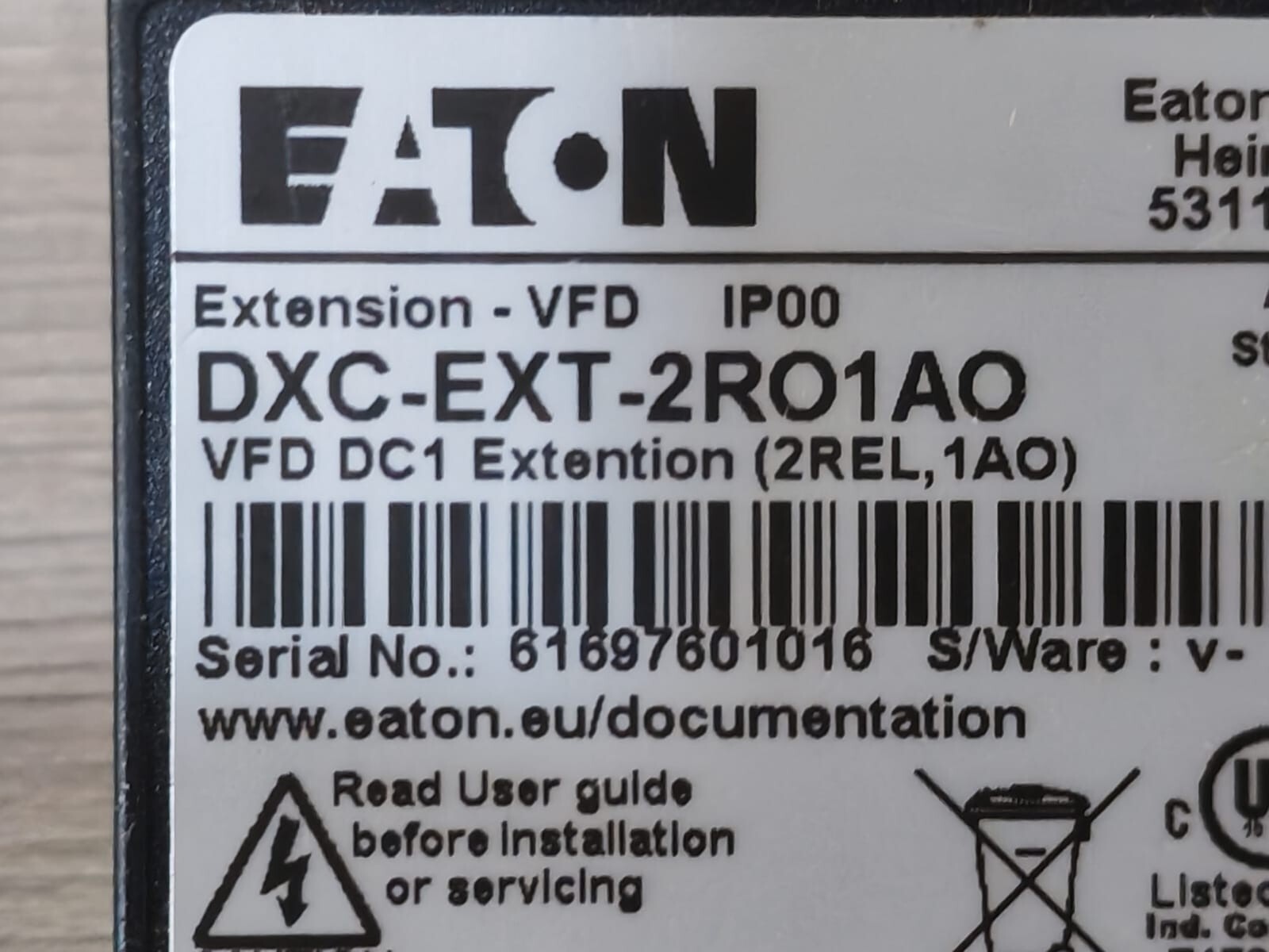 Eaton DXC-EXT-2RO1AO EATON DXC-EXT-2RO1AO VFD-EXTENSION MODULE 3