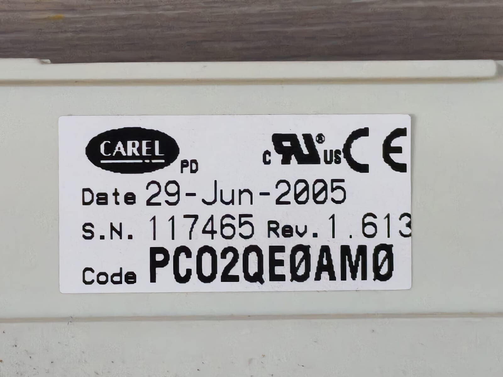 CAREL PCO2QE0AM0 CAREL PCO2QE0AM0 REV.1.613 MCQUAY MICROTECH II"C"PLUS CONTROLLER-W/ MISSING PART 6