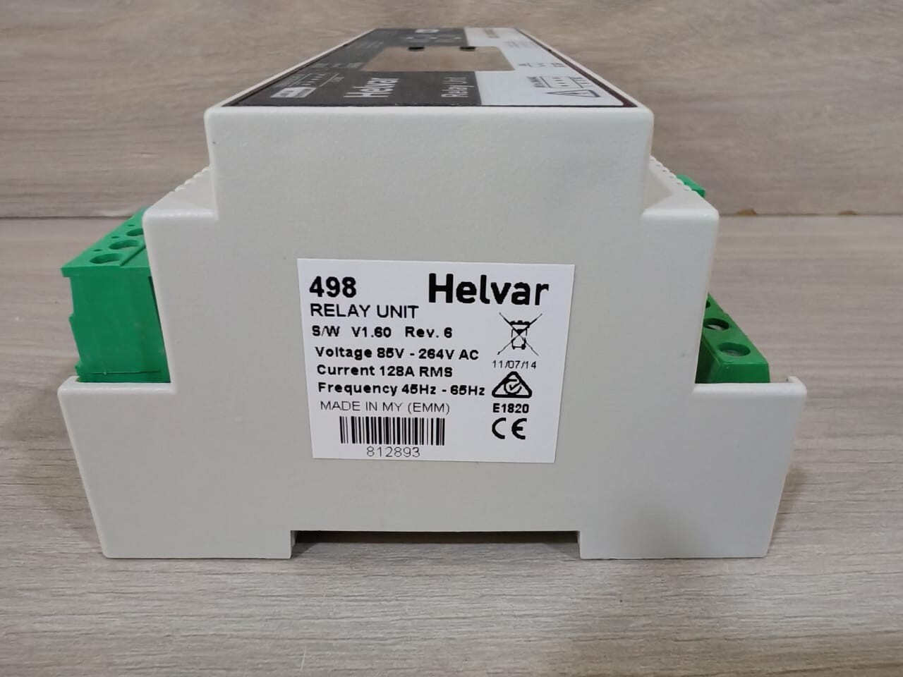 HELVAR HELVAR 498 HELVAR 498 S/W V1.60 REV.6 128A RMS 85-264VAC DIGIDIM RELAY UNIT 6