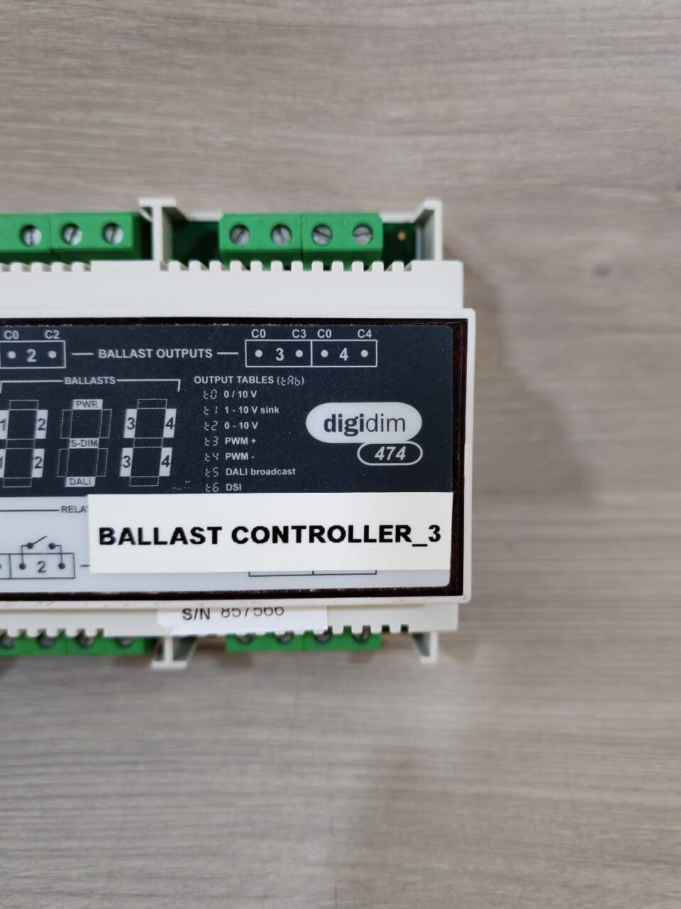 HELVAR HELVAR 474 HELVAR DIGIDIM 474 BALLAST CONTROLLER S/W V1.60 REV 7 85-264VAC 3