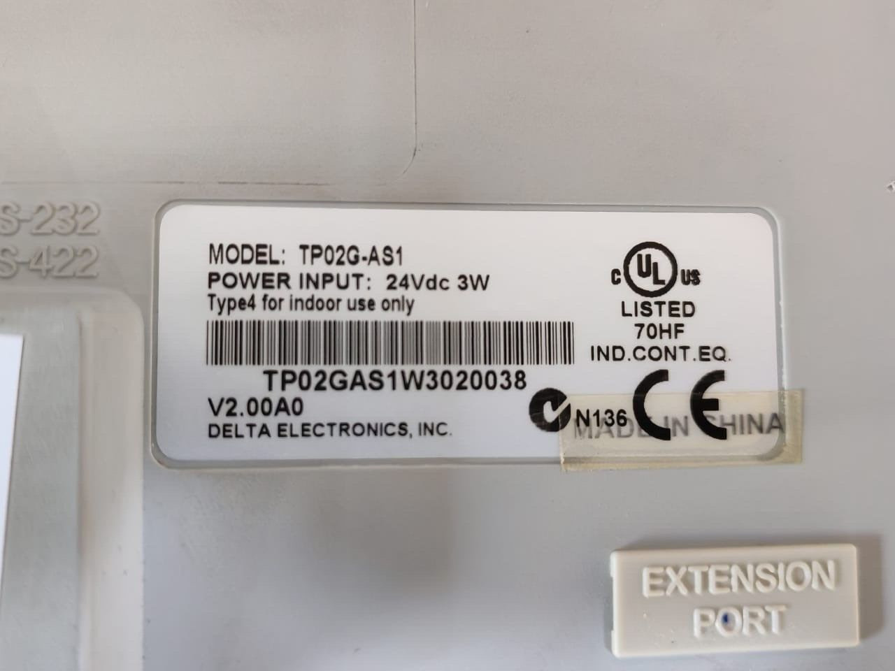 Delta TP02G-AS1 TP02G-AS1 DELTA TP02 Terminal Panel 9