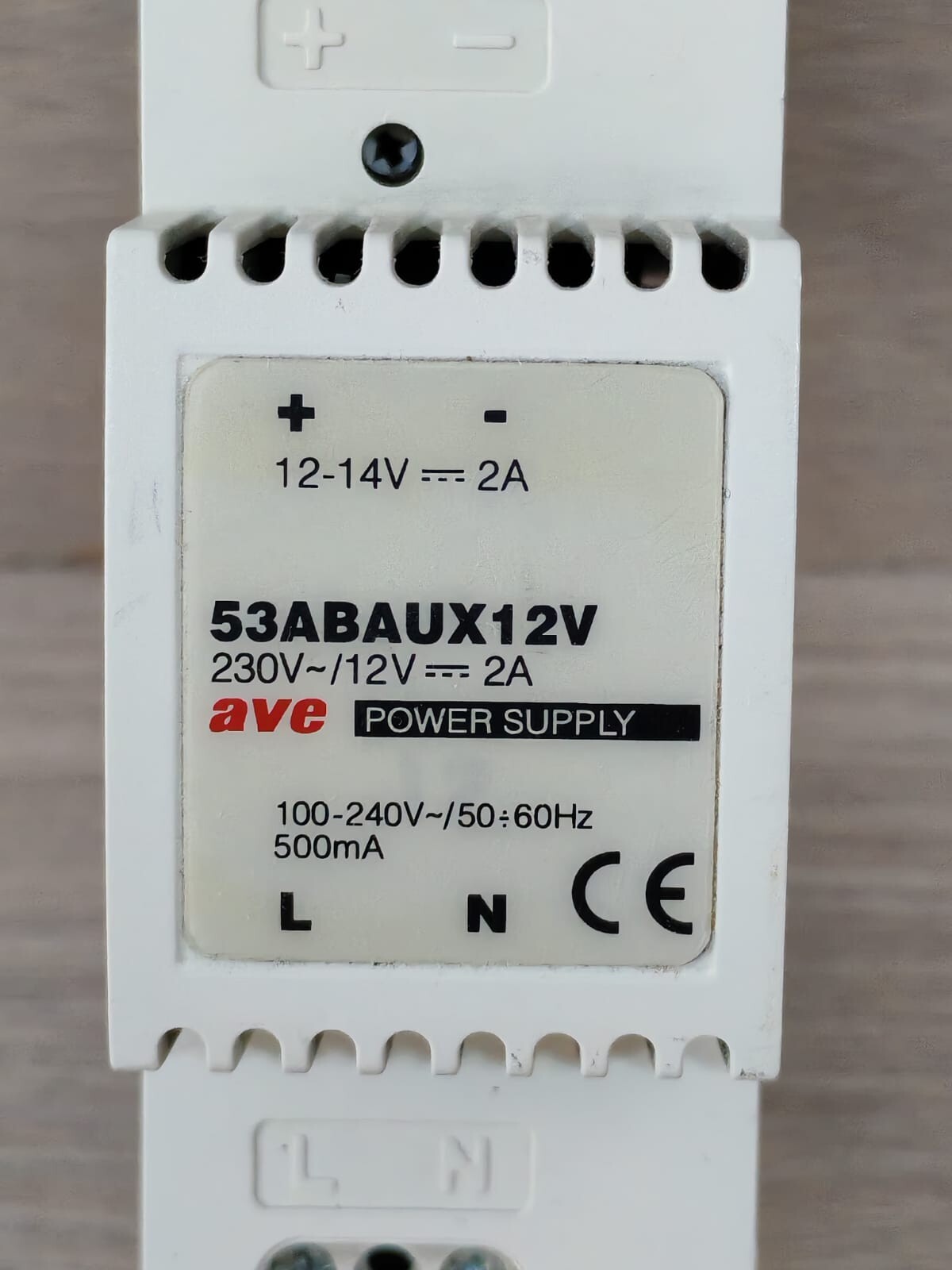 AVE 53ABAUX12V AVE 53ABAUX12V POWER SUPPLY 230V- 12V 2A 2