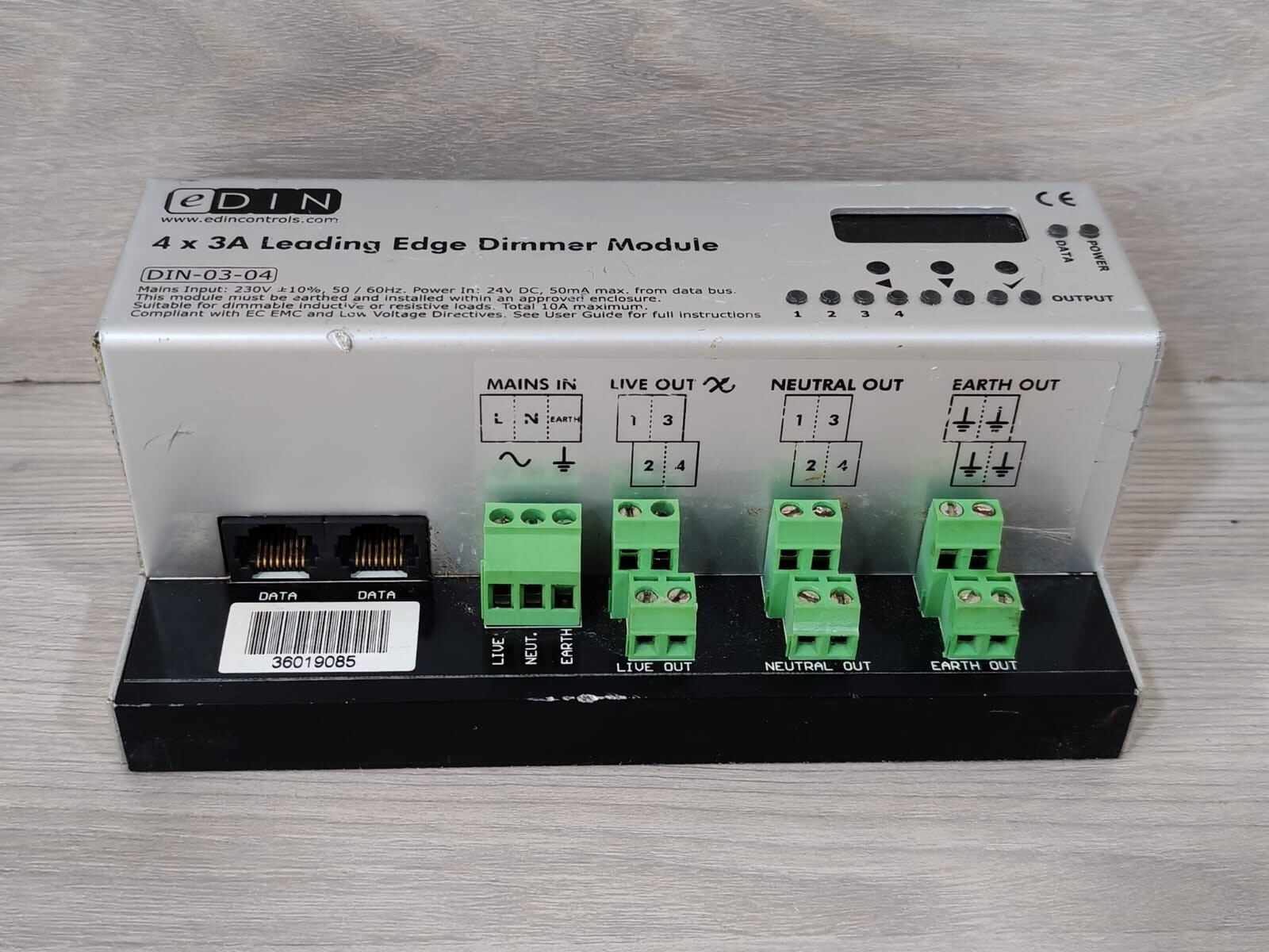 eDIN DIN-03-04 | 4 X 3A LEADING EDGE DIMMER MODULE 8