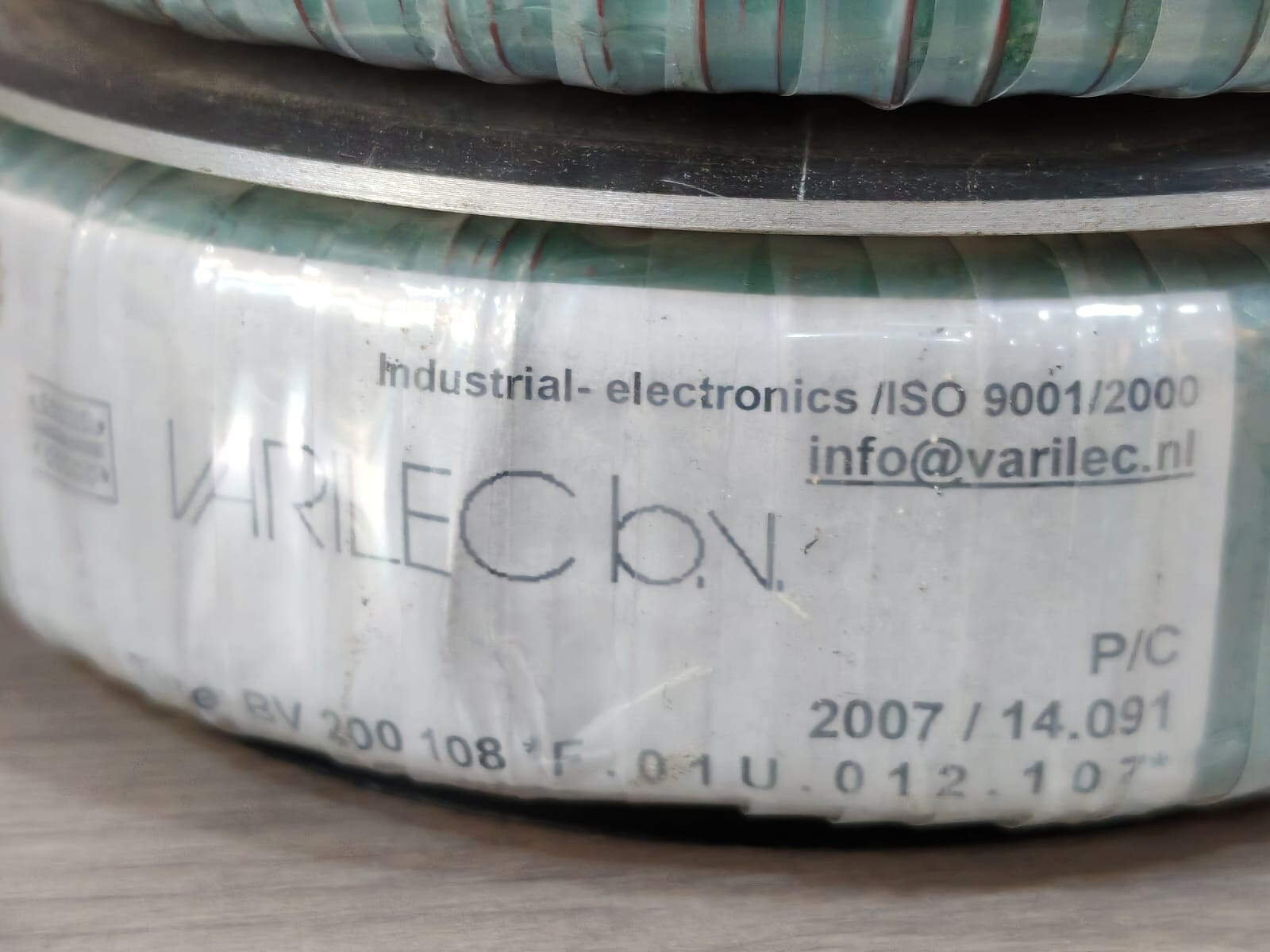 VARILEC BV 200108 F 01U.012.107 VARILEC TYPE:BV 200108 F 01U.012.107 TRANSFORMER 2