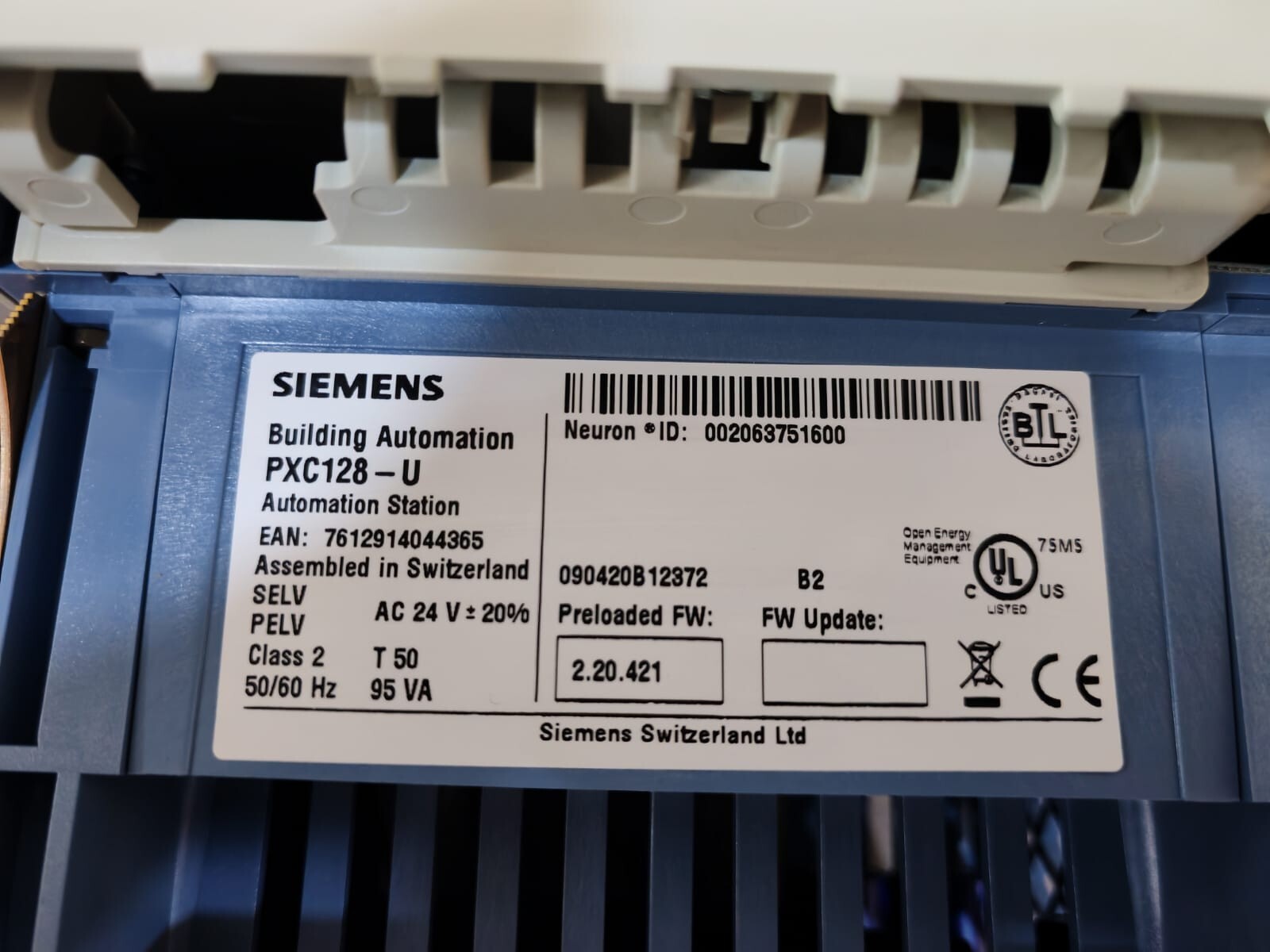 Siemens PXC128-U SIEMENS PXC128-U BUILDING AUTOMATION AC 24V 50/60Hz 95VA 8