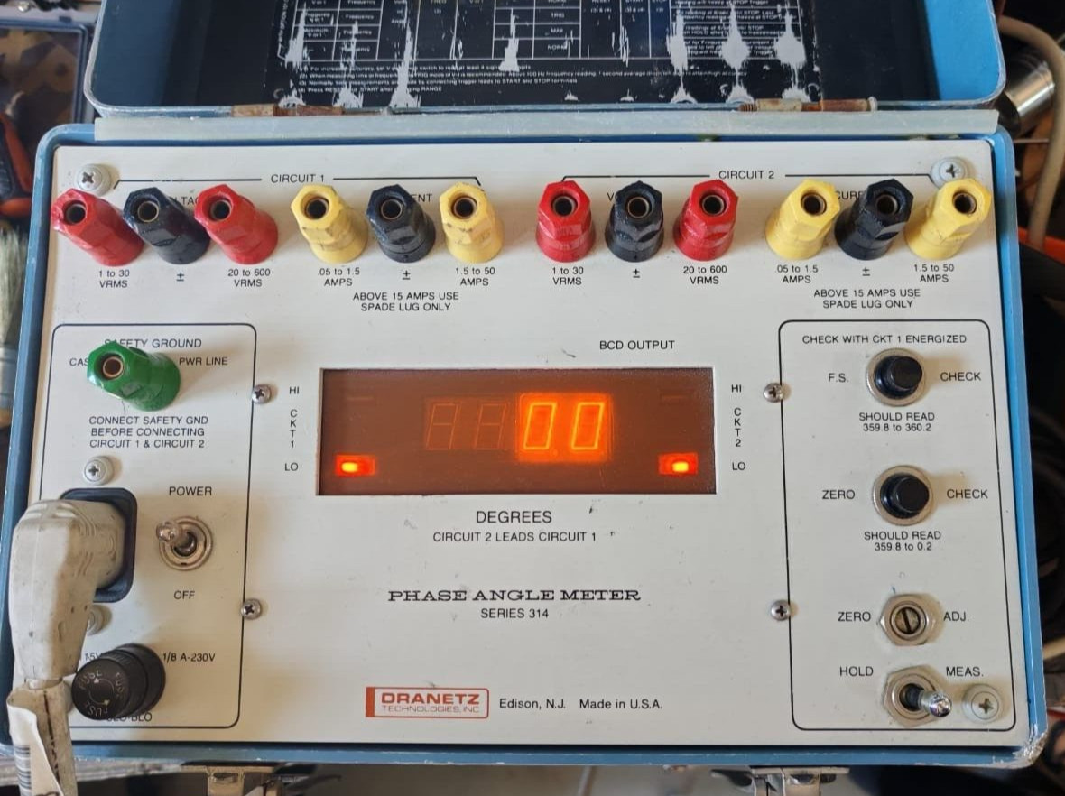 DRANETZ 110VOLTS DRANETZ PHASE ANGLE METER SERIES 314 110VOLTS 4