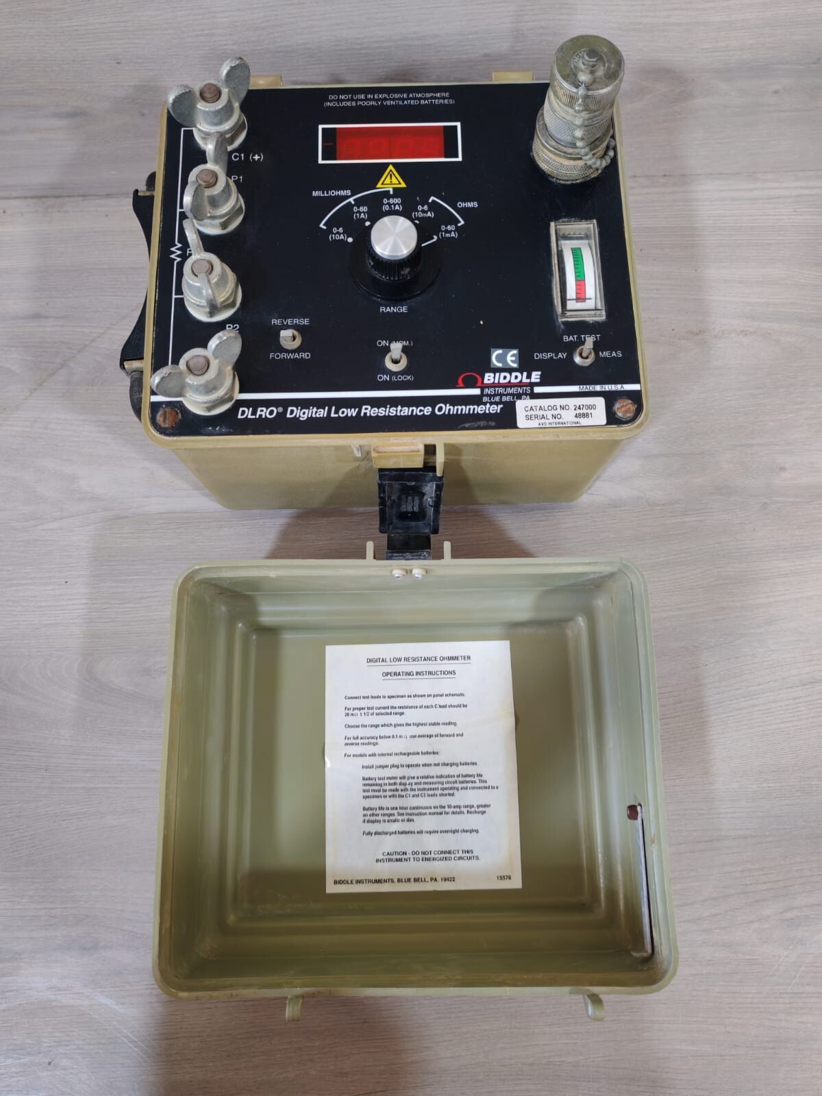 Digital DLRO-247000 Biddle DLRO 247000 Digital Low Resistance Ohmmeter - Without Cable & Accessories 5