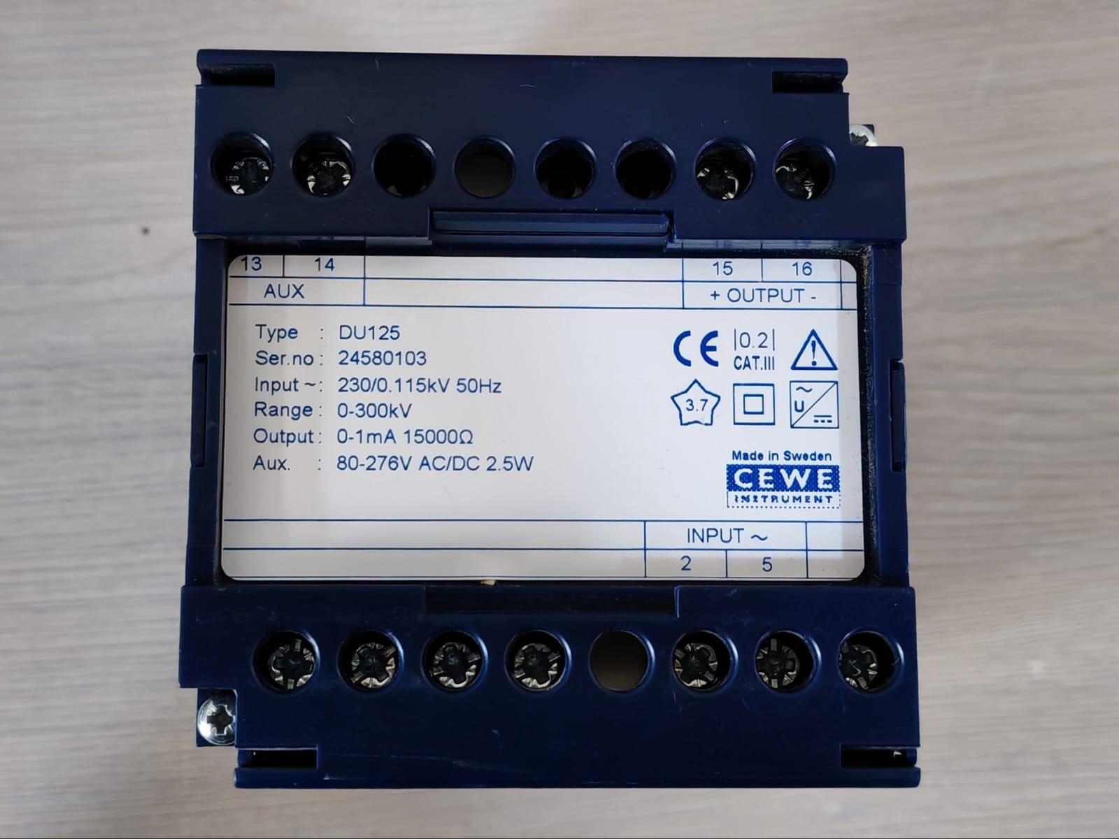 CEWE DU125 CEWE DU125 Discrete Transducer | Range: 0-300kV 2