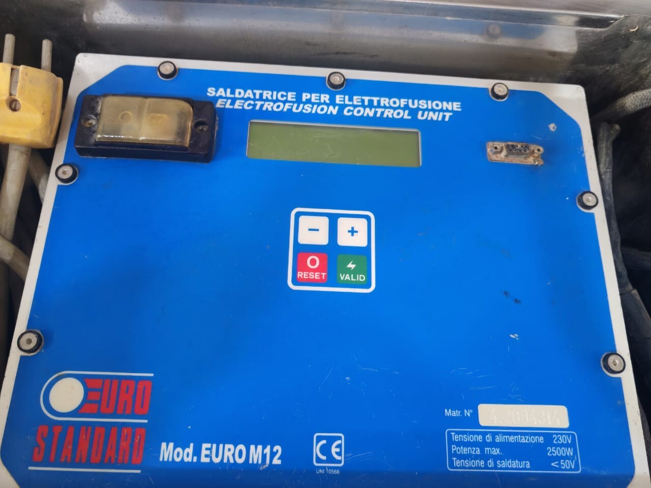 EURO STANDARD EUROM12 EURO STANDARD EUROM12 ELECTROFUSION CONTROL UNIT 230V 3