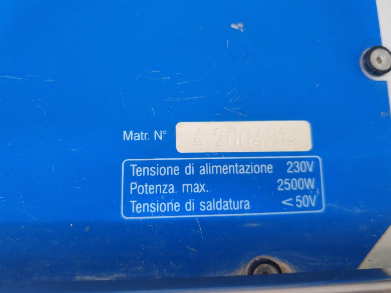 EURO STANDARD EUROM12 EURO STANDARD EUROM12 ELECTROFUSION CONTROL UNIT 230V 4