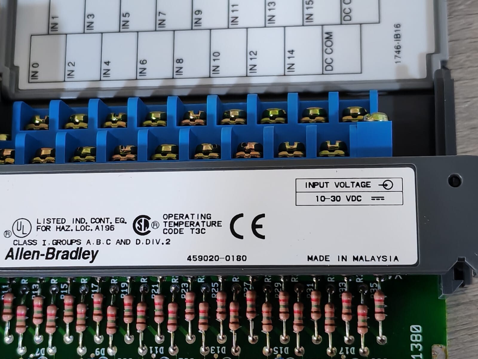 Rockwell Automation 1746-IB16 Allen Bradley 1746-IB16 SLC 500 Input Module Ser. C 6