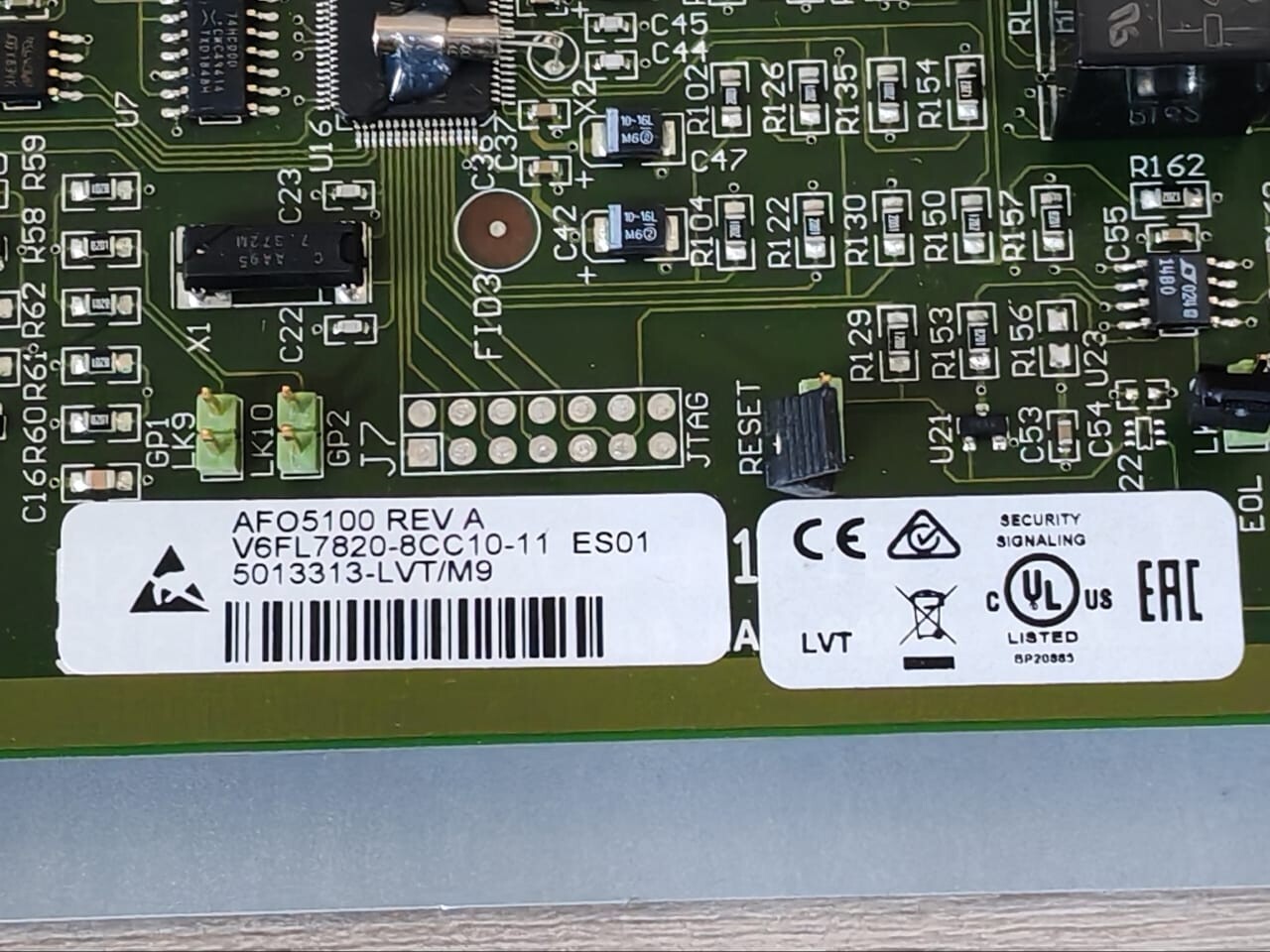 VANDERBILT AFO5100 VANDERBILT AFO5100 Rev. A ACCESS CONTROL UNIT MAIN BOARD V6FL7820-8CC10 5