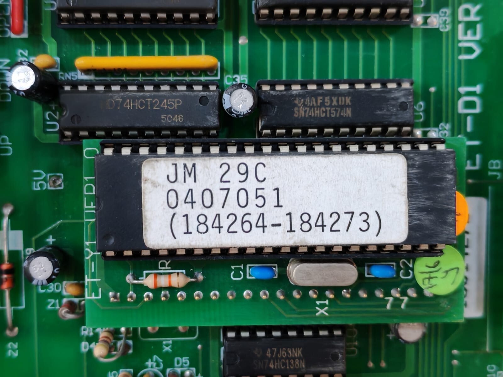 JM ET-D1 VER 2.4B JM 29C 0407051 184264-184273 ET-D1 VER 2.4B PCB BOARD 3