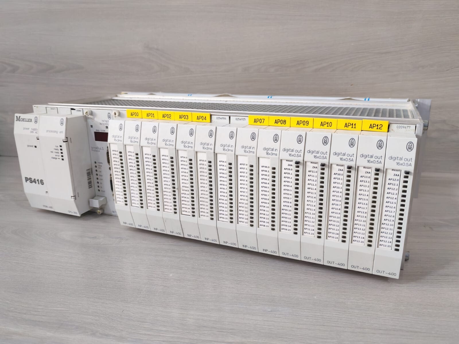 Moeller P0W-400/CPU-300/ NET-220/ INP-400/ OUT-400 MOELLER PS416 P0W-400/CPU-300/ NET-220/ INP-400/ OUT-400 POWER SUPPLY 230VAC 4