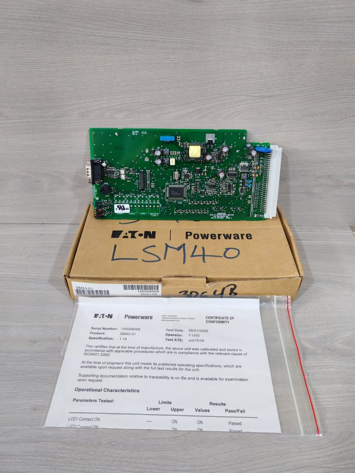 EATON POWERWARE SM40 UP SUPERVISORY MONITOR 350-00102-36A 3674292 SM40-01