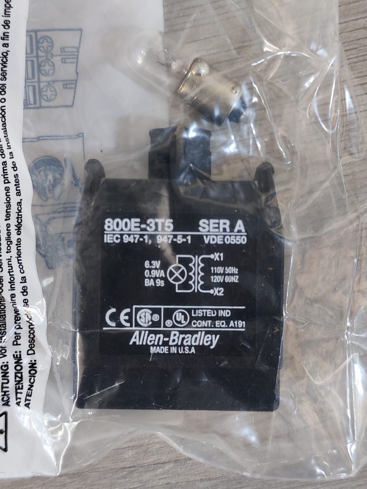 Allen-Bradley 800E-3T5 Allen-Bradley 800E-3T5 Transformer Module 4