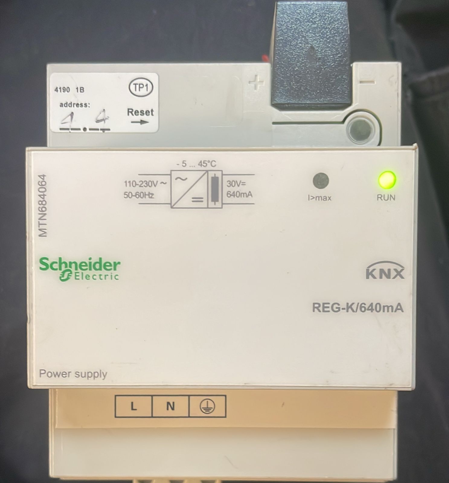 SCHNEIDER ELECTRIC MTN684064 REG-K/640mA POWER SUPPLY