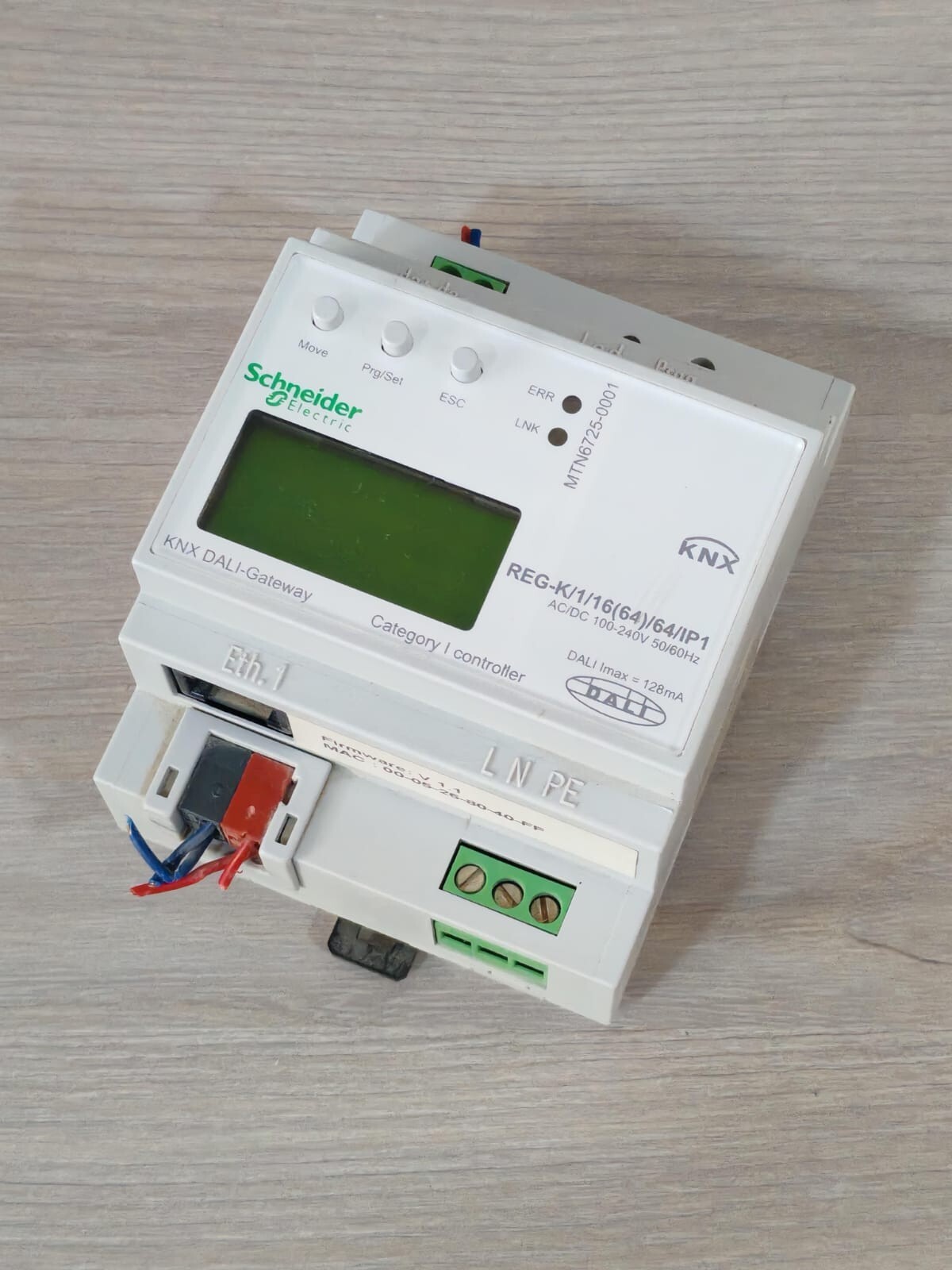 Schneider Electric MTN6725-0001 SCHNEIDER ELECTRIC MTN6725-0001 KNX DALI-GATEWAY REG-K/1/16(64)/64/IP1 100-240V 6