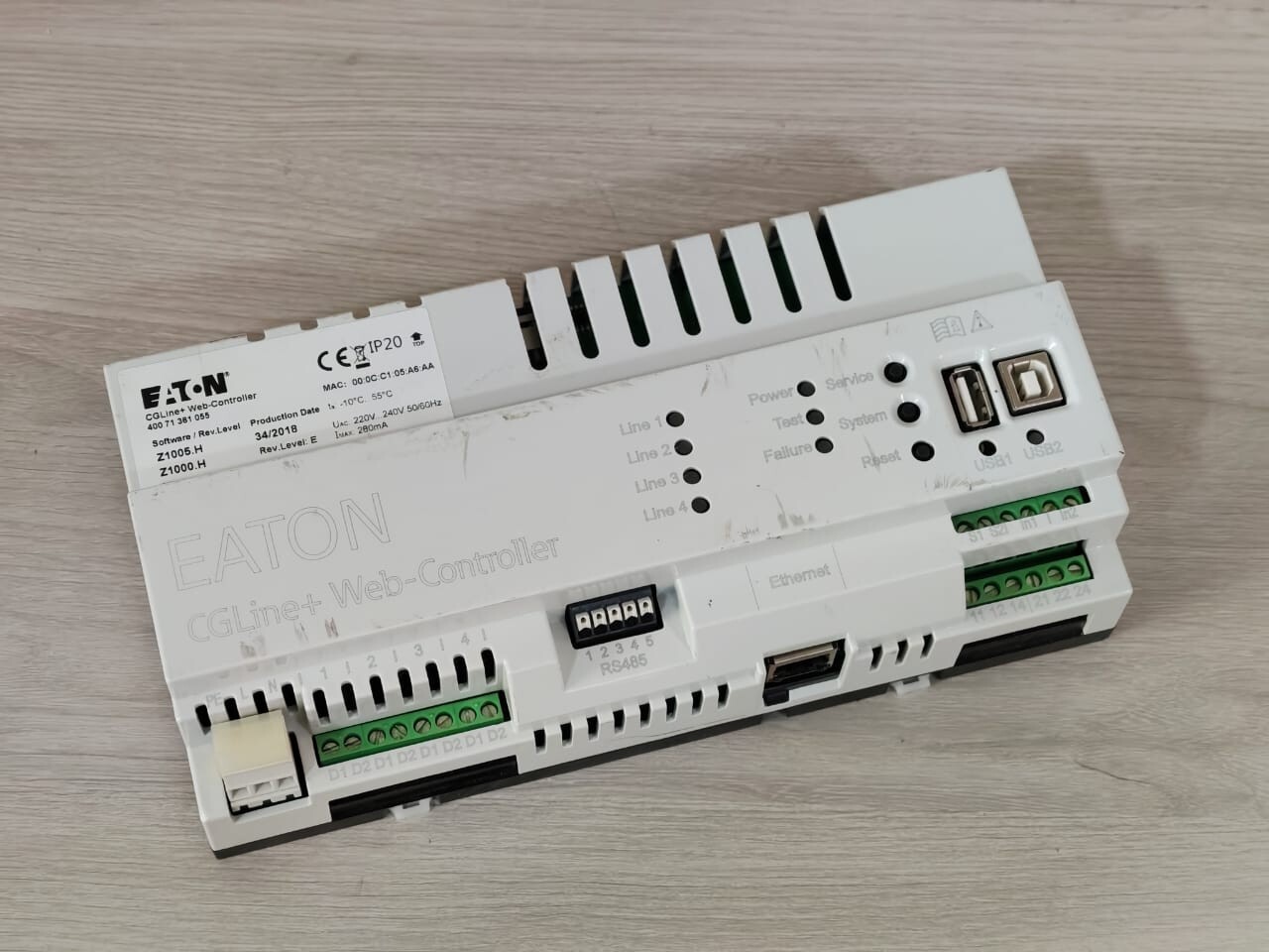 Eaton 40071361055 EATON CGLINE+WEB-CONTROLLER 40071361055 SOFTWARE REV.LEVEL E. Z1005.H/Z1000H 5