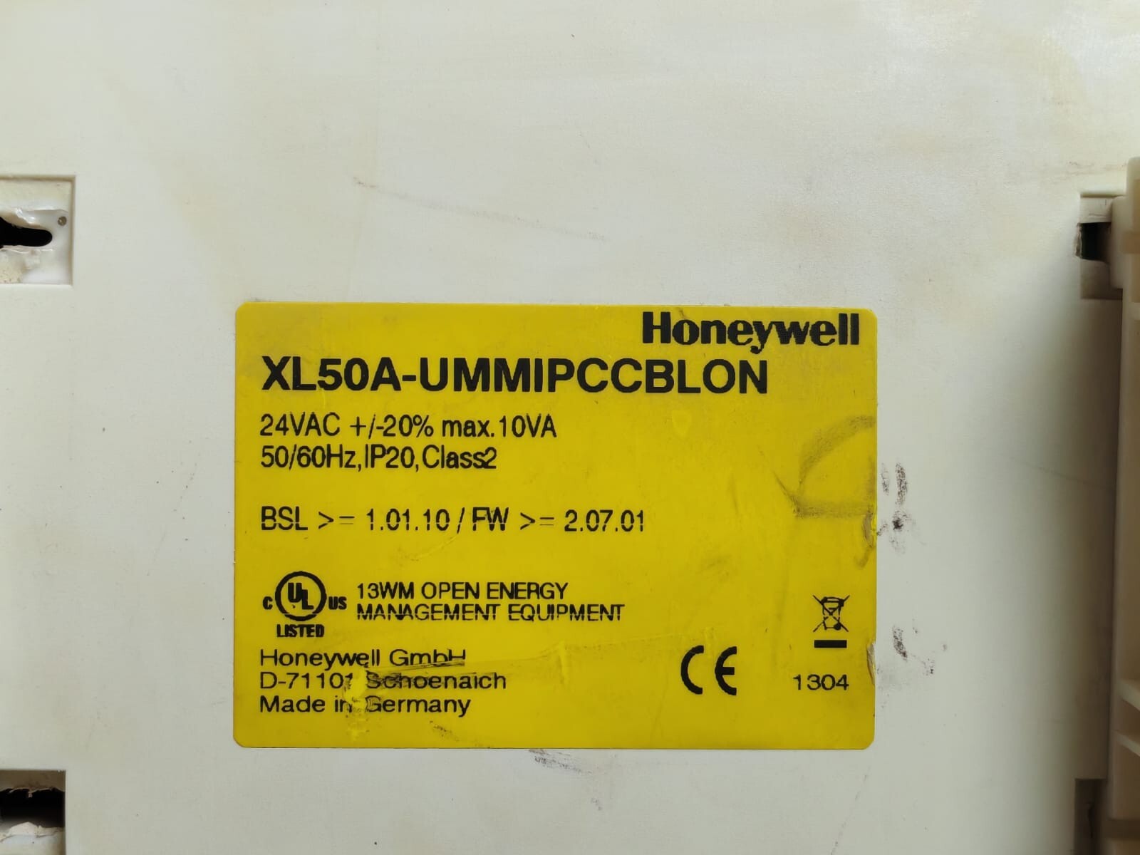 Honeywell XL50A-UMMIPCCBLON HONEYWELL XL50A-UMMIPCCBLON 24VAC 10VA 50/60Hz BUILDING CONTROLLER 7