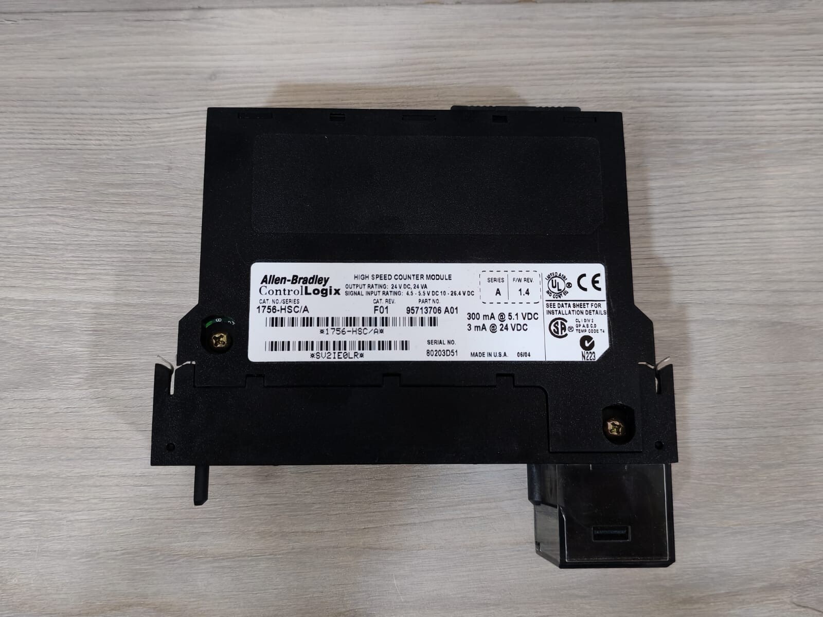 Allen-Bradley 95713706 A01 ALLEN-BRADLEY 1756-HSC/A F01 CONTROLLOGIX 95713706 A01 HIGH SPEED CONTROL MODULE 3