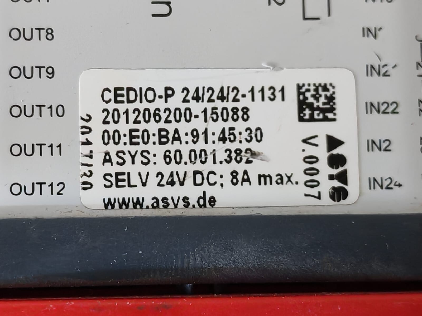 ASYS CEDIO-P ASYS 2C3790L04-LT PLC CONTROLLER MODULE CEDIO-P 3