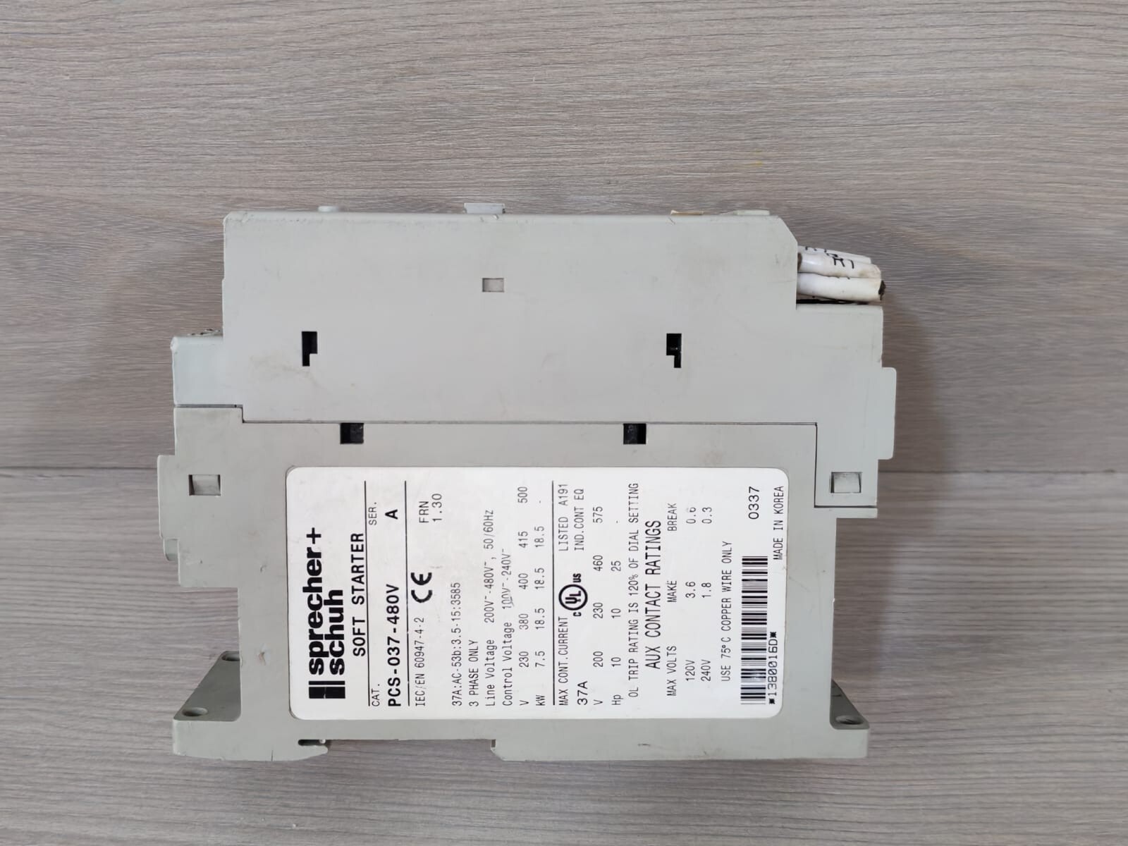 SPRECHER+SCHUH PCS-037-480V SPRECHER+SCHUH PCS-037-480V SER. A SOFT STARTER 6