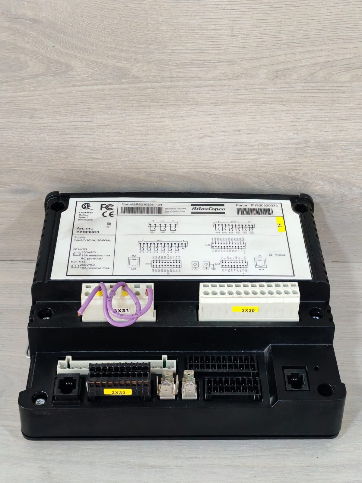 Atlas Copco PPBE0633 ATLAS COPCO ART.NR.;PPBE0633 24VAC/16A 50/60Hz 9