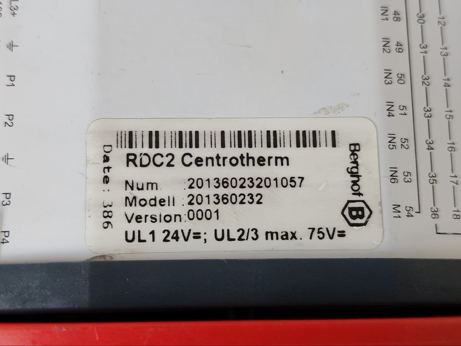 BERGHOF RDC2 201360232 CENTROTHERM BERGHOF RDC2 201360232 Centrotherm Controller 20136023201057 2