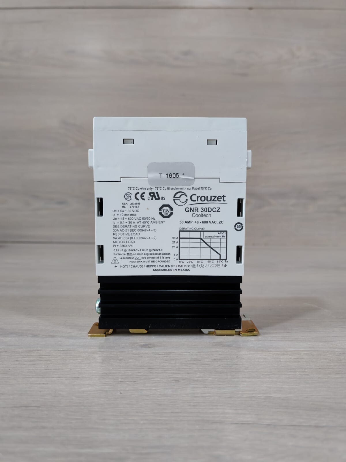 Crouzet GNR30DCZ GNR30DCZ Crouzet 30A 48-600VAC Solid State Relay 4