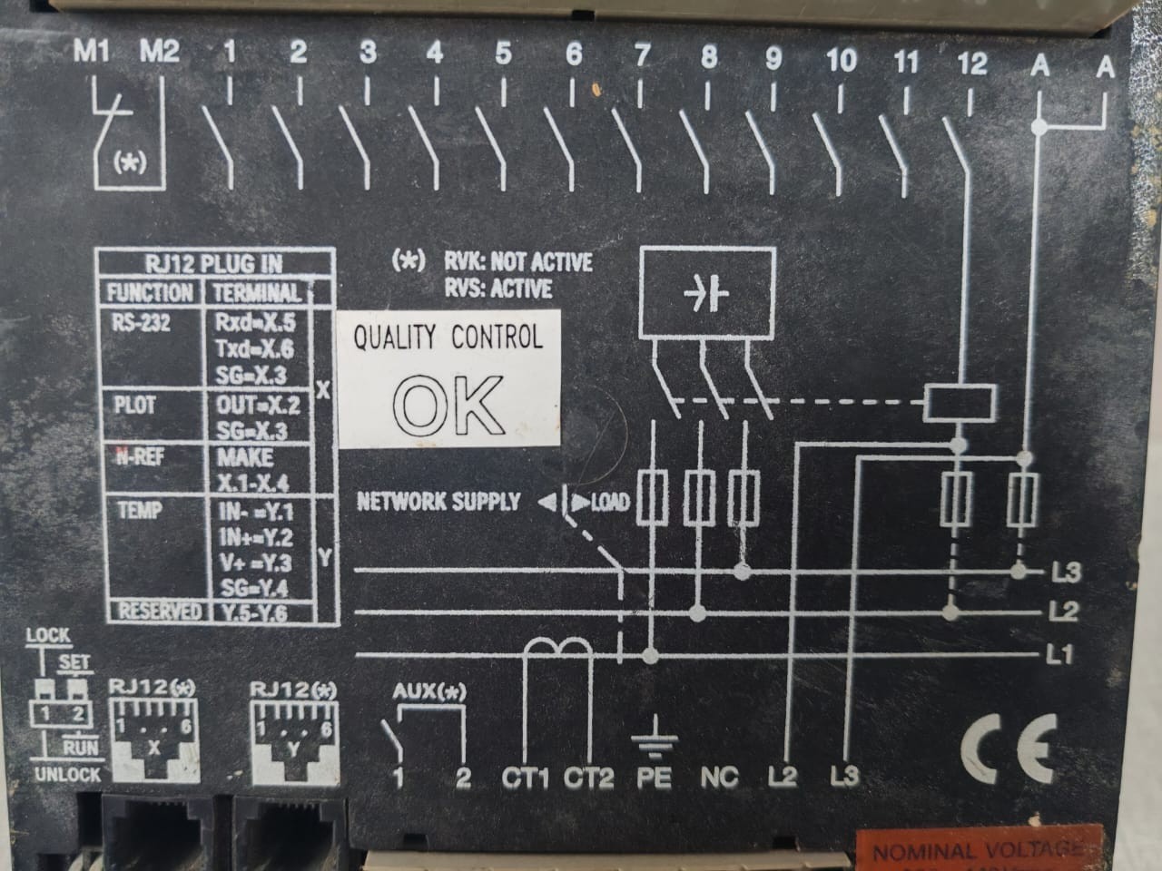 ABB RVK12 20.050.82224 ABB RVK 12 POWER FACTOR CONTROLLER RVK12 20.050.82224 8
