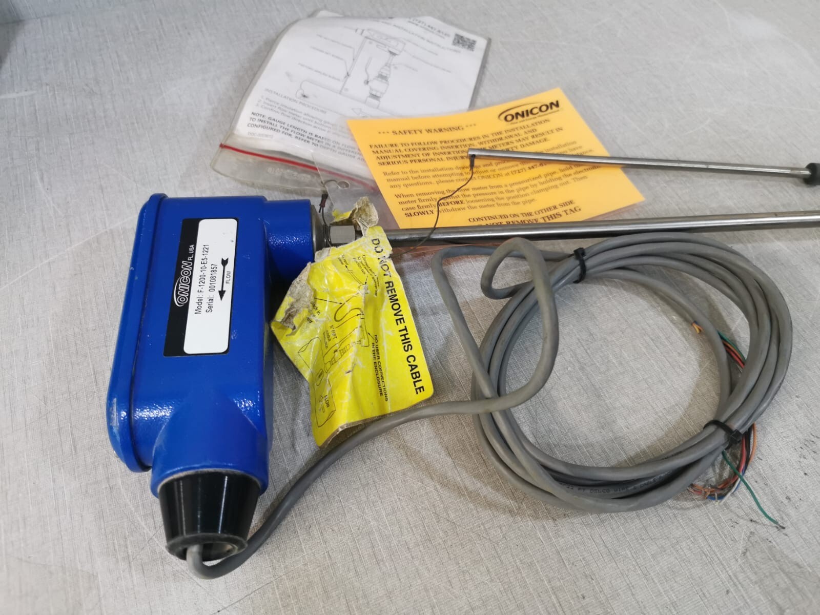ONICON F-1200-10-E5-1221 ONICON F-1200 / F-1200-10-E5-1221 Flow & Energy Measurement Sr. NO: 001081857 4