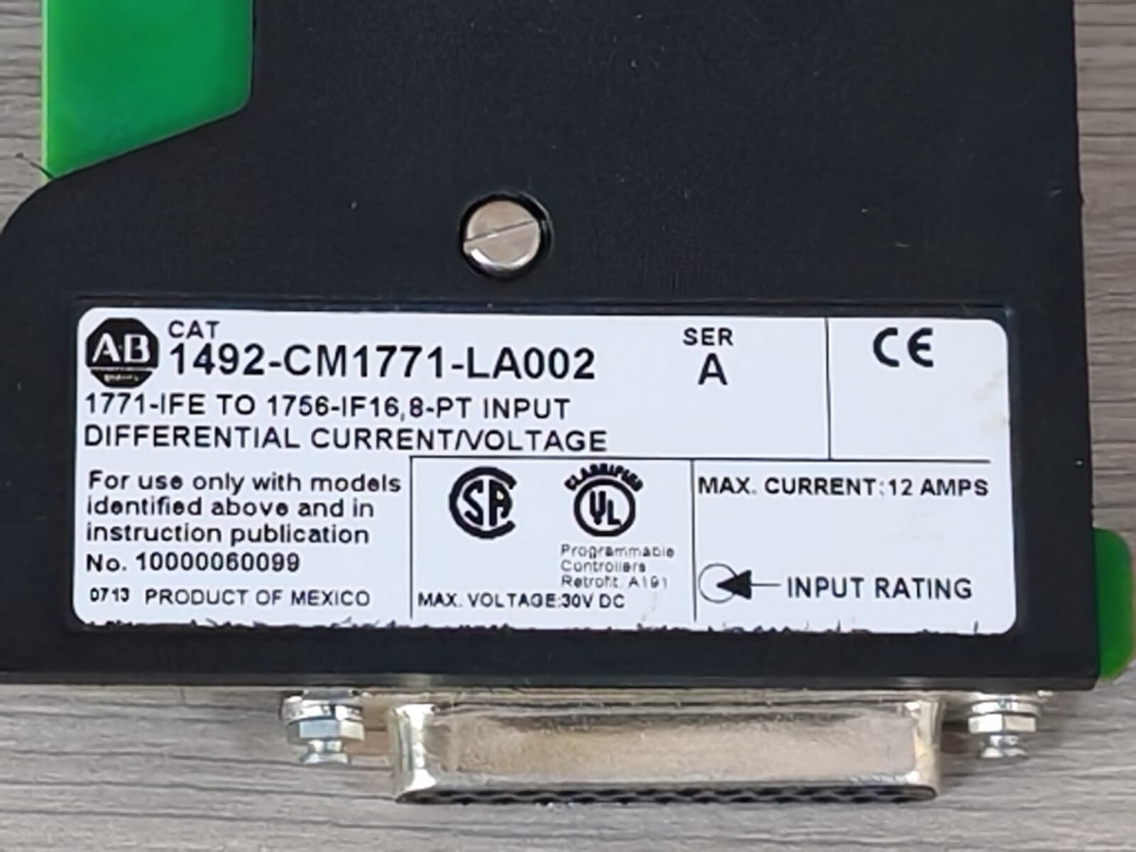 Allen-Bradley 1492-CM1771-LA002 ALLEN-BRADLEY 1492-CM1771-LA002 SER.A ANALOG I/O CONVERSION MODULE 2