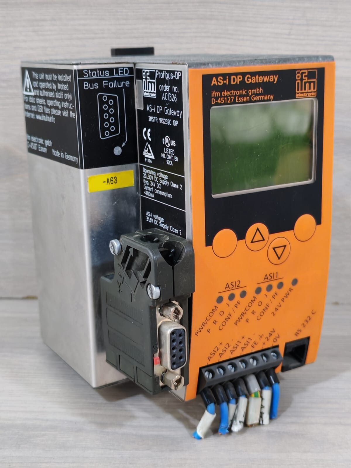IFM AC1326 IFM AS-i DP GATEWAY PROFIBUS DP AC1326 2MSTR 1RS232C 1DP 4