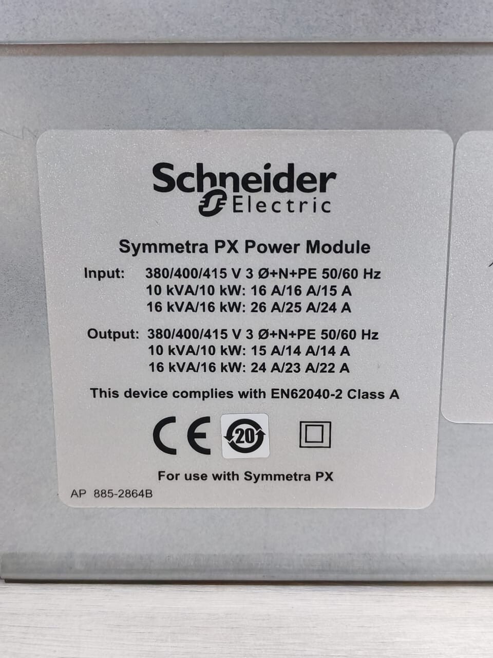APC SYPM10K16H APC SCHNEIDER ELECTRIC SYMMETRA PX POWER MODULE SYPM10K16H/SYMPX16KWMOD 400V 8