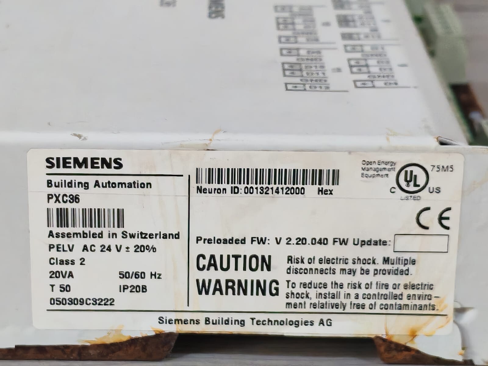 Siemens PXC36 SIEMENS PXC36 AUTOMATION STATION- WITH RUSTY PART 4