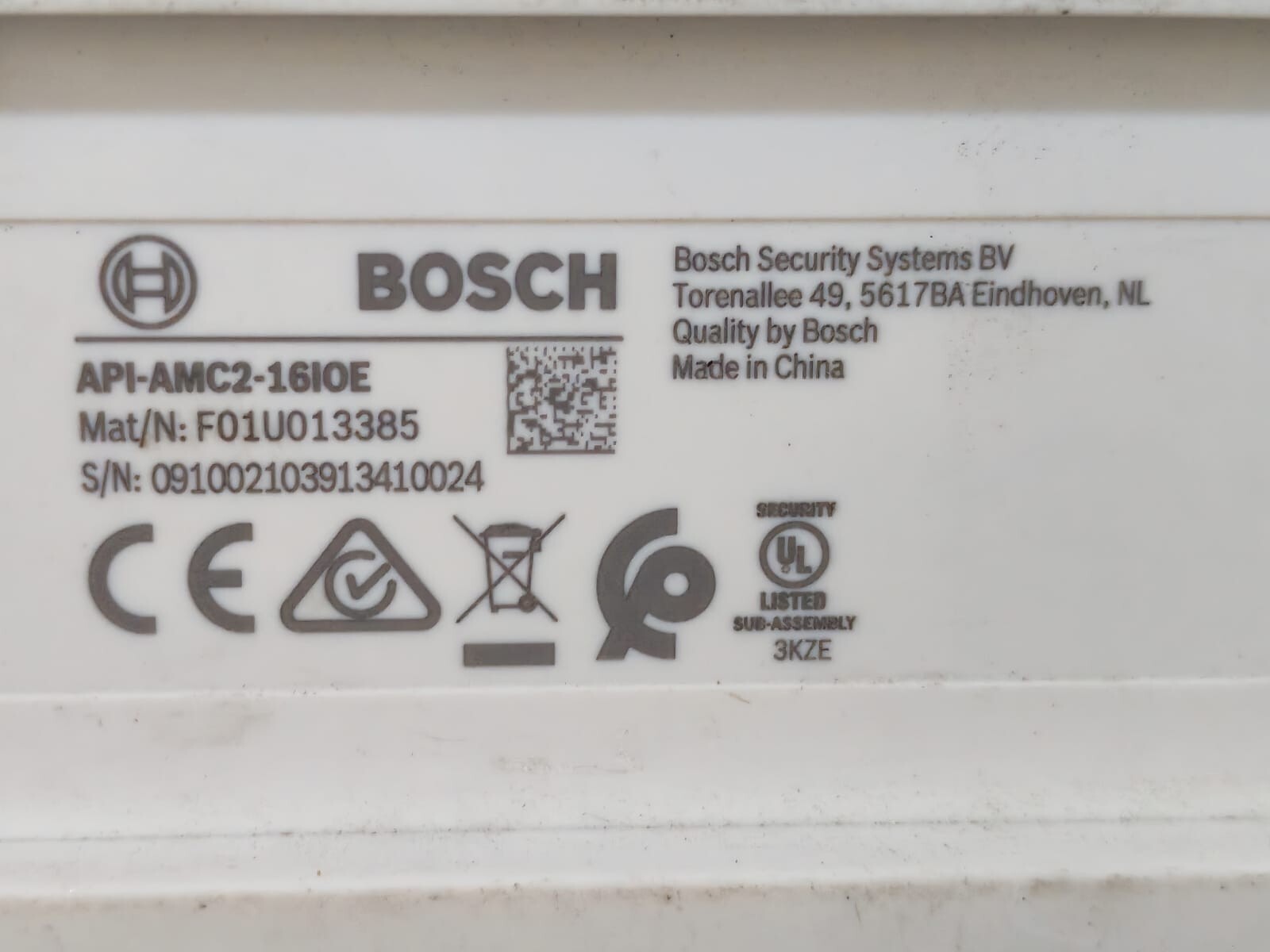 Bosch F01U013385 BOSCH API-AMC2-16IOE Input/Output Extension Board Mat/No: F01U013385 3