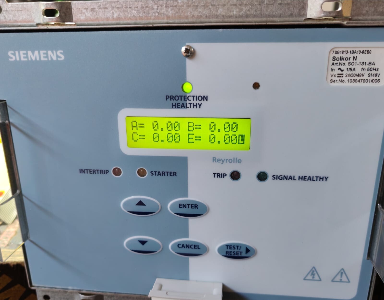 Siemens 7SG1813-1BA10-0EB0 SIEMENS 7SG1813-1BA10-0EB0 DIFFERENTIAL RELAY 3